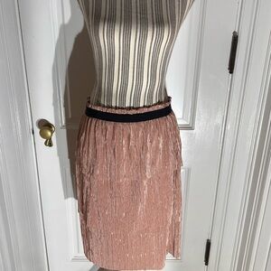 Elegant rose gold layered ruffle skirt shimmer bobeau medium S225